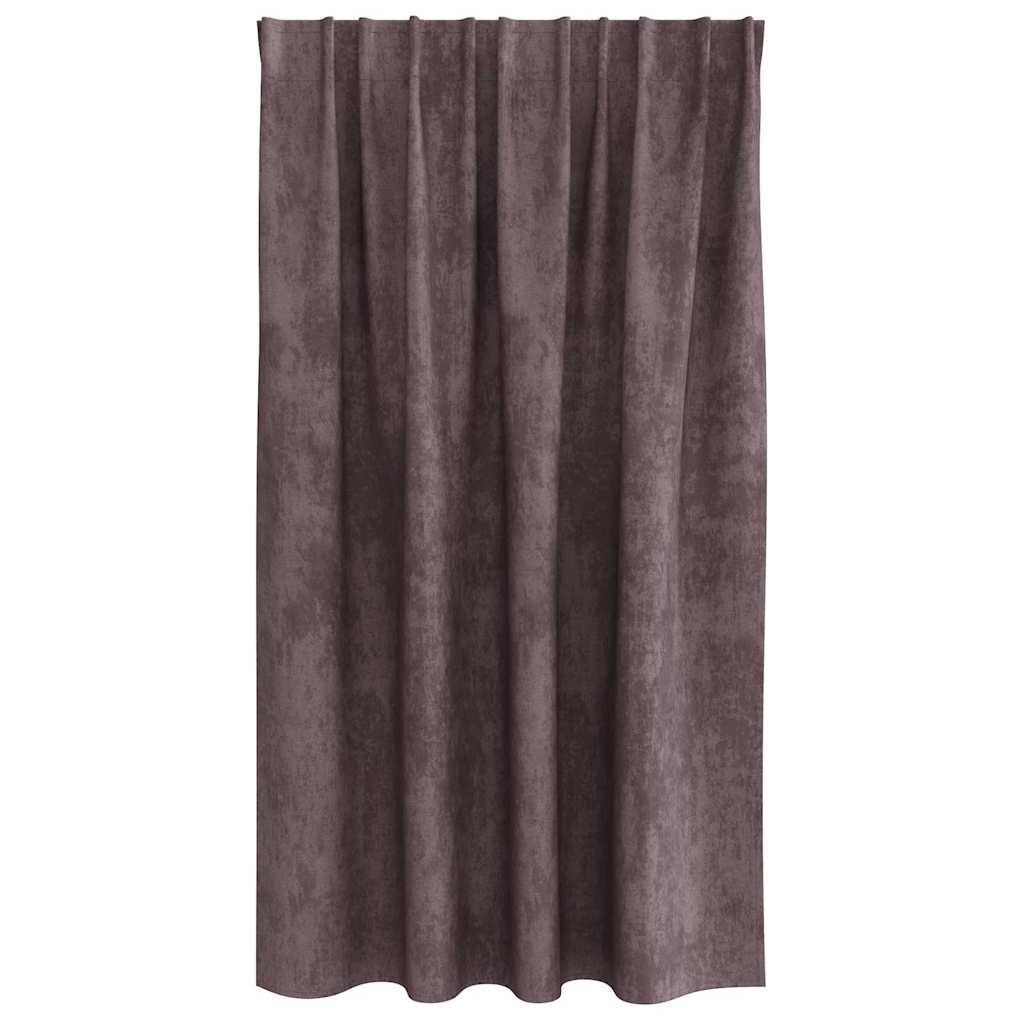 Vorhang mit Vorhängen 2 pcs Braun 140 x 140 cm Samt
