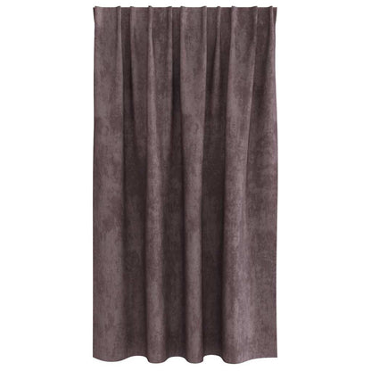 Vorhang mit Vorhängen 2 pcs Braun 140 x 140 cm Samt
