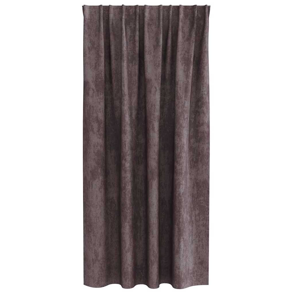 Vorhang mit Vorhängen 2 pcs Braun 175 x 140 cm Samt