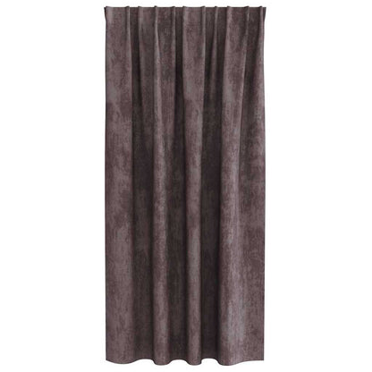 Vorhang mit Vorhängen 2 pcs Braun 175 x 140 cm Samt