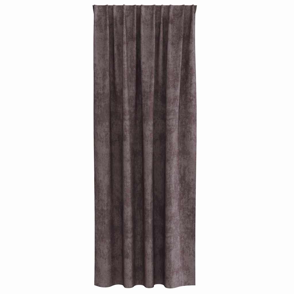 Vorhang mit Vorhängen 2 pcs Braun 225 x 140 cm Samt