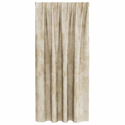 Vorhang mit Vorhängen 2 pcs Creme 175 x 140 cm Samt