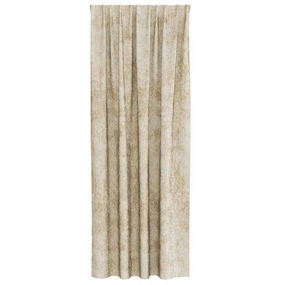 Vorhang mit Vorhängen 2 pcs Creme 245 x 140 cm Samt