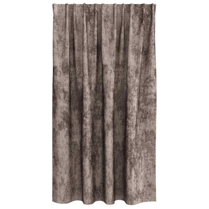 Vorhang mit Vorhängen 2 pcs Cappuccino 140 x 140 cm Samt