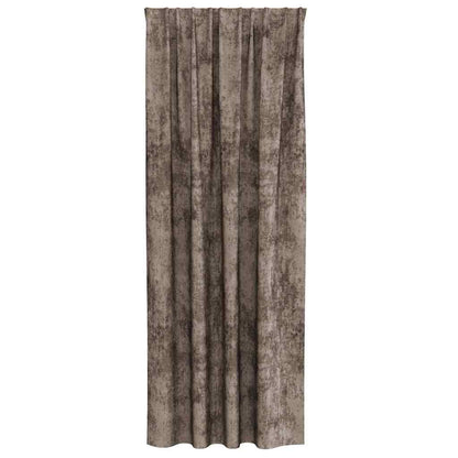 Vorhang mit Vorhängen 2 pcs Cappuccino 245 x 140 cm Samt