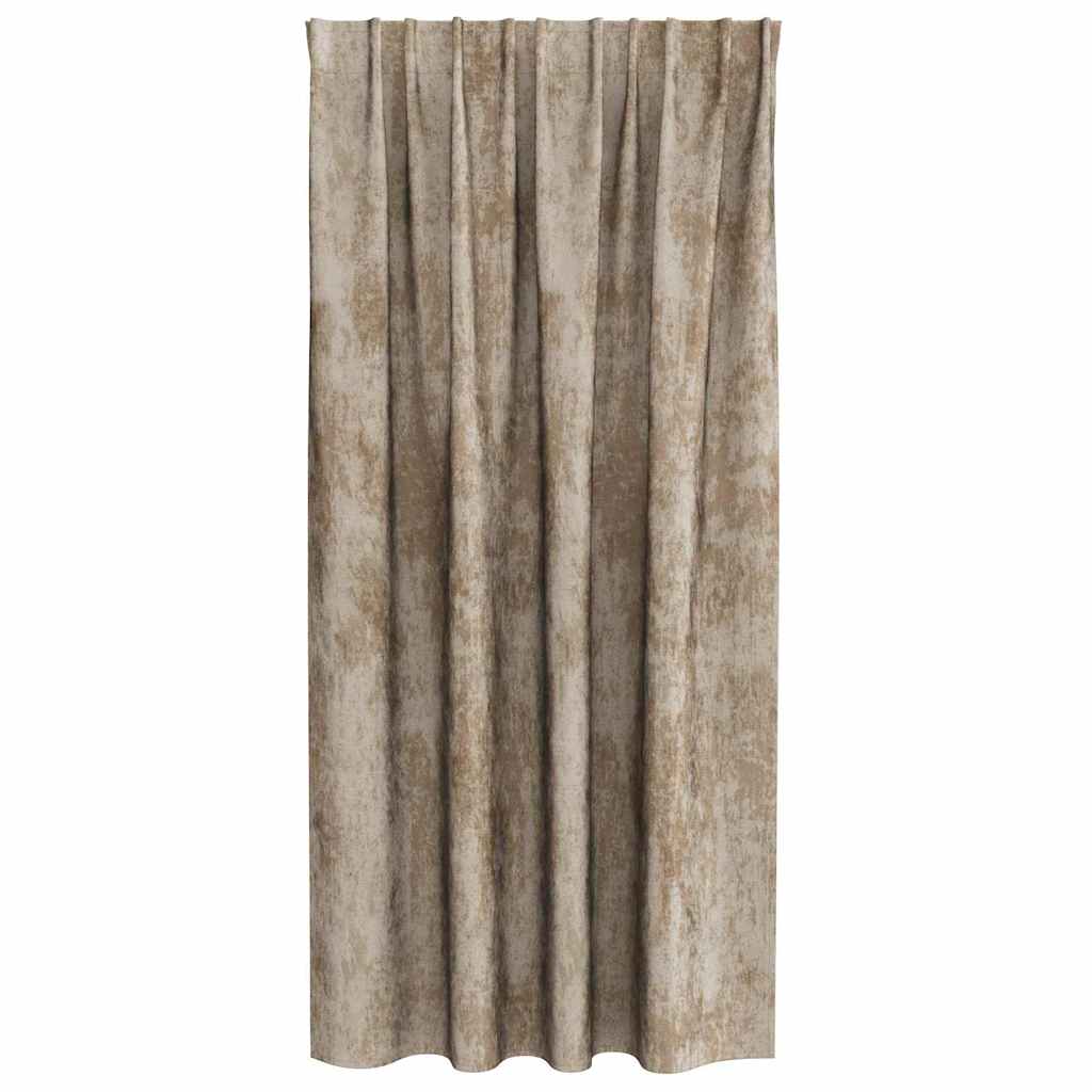 Vorhang mit Vorhängen 2 pcs Champagner 175 x 140 cm Samt