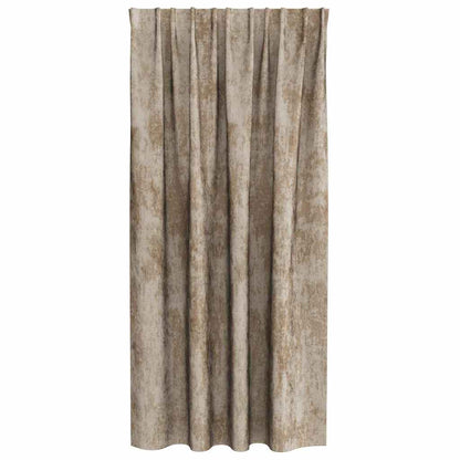 Vorhang mit Vorhängen 2 pcs Champagner 175 x 140 cm Samt