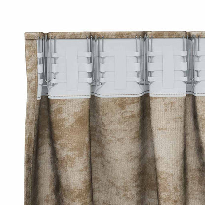 Vorhang mit Vorhängen 2 pcs Champagner 245 x 140 cm Samt