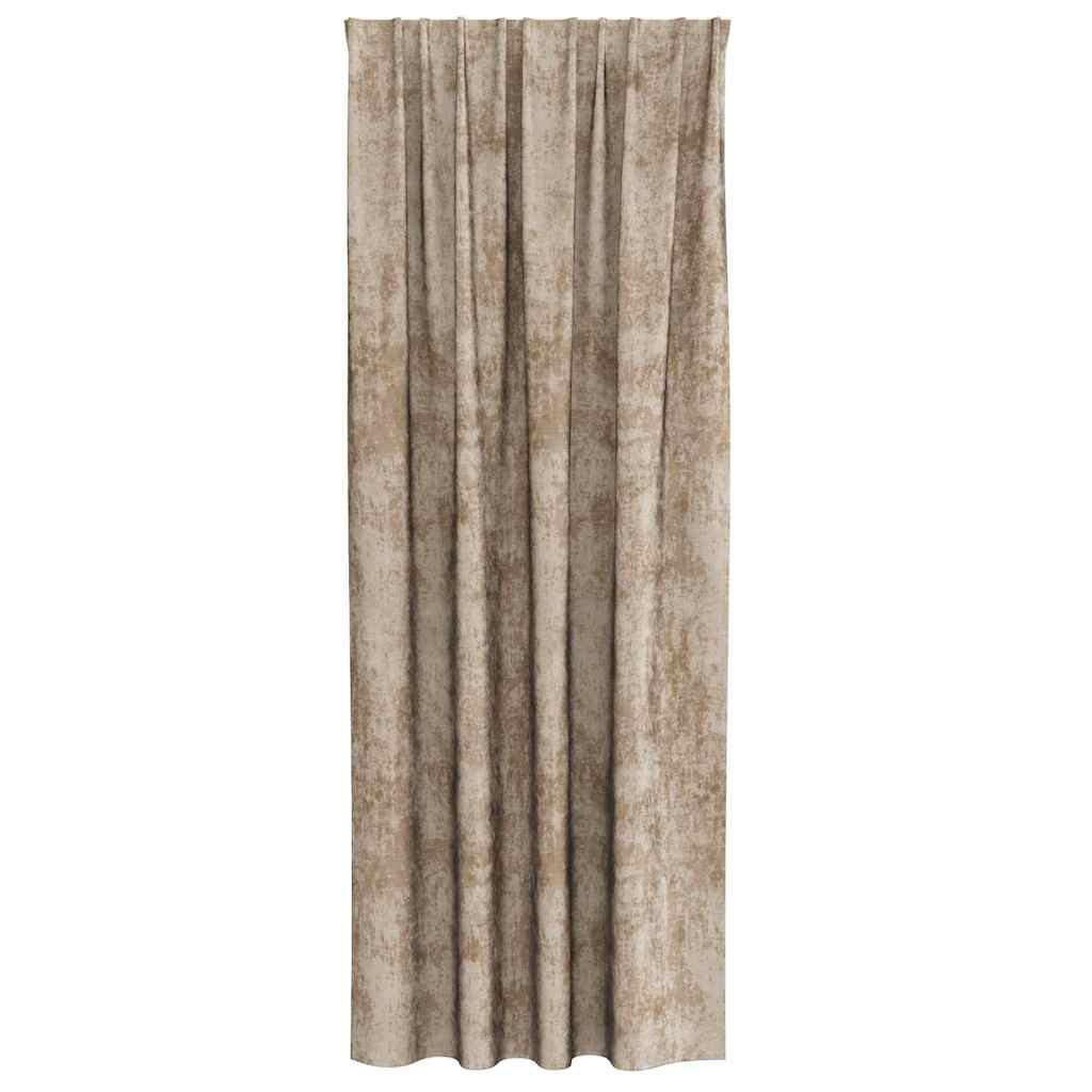 Vorhang mit Vorhängen 2 pcs Champagner 245 x 140 cm Samt