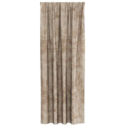 Vorhang mit Vorhängen 2 pcs Champagner 245 x 140 cm Samt