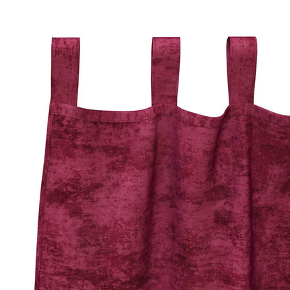 Vorhang mit Vorhängen 2 pcs Weinrot 245 x 140 cm Samt