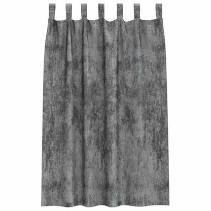 Vorhang mit Vorhängen 2 pcs Grau 175 x 140 cm Samt