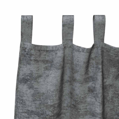 Vorhang mit Vorhängen 2 pcs Grau 245 x 140 cm Samt
