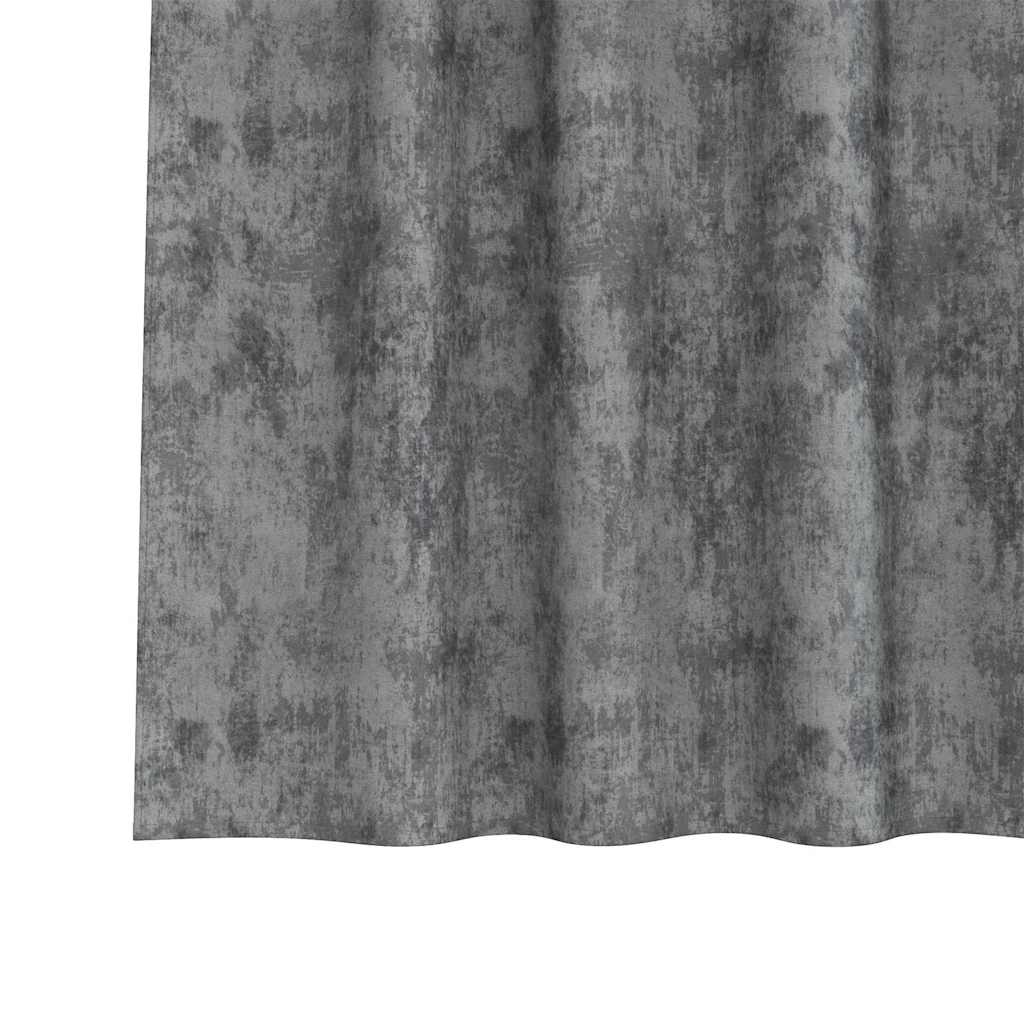 Vorhang mit Vorhängen 2 pcs Grau 245 x 140 cm Samt