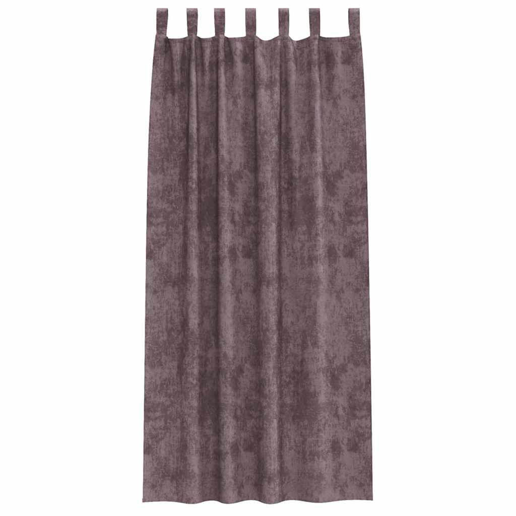 Vorhang mit Vorhängen 2 pcs Braun 245 x 140 cm Samt