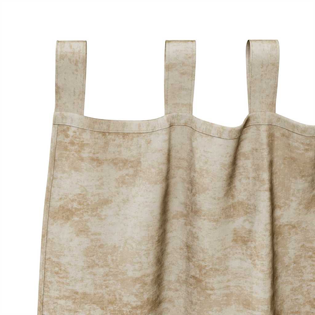 Vorhang mit Vorhängen 2 pcs Creme 245 x 140 cm Samt