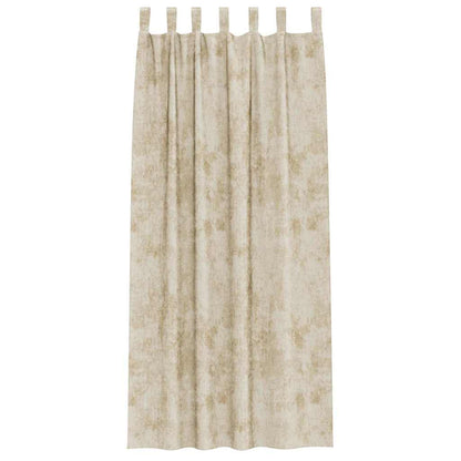 Vorhang mit Vorhängen 2 pcs Creme 245 x 140 cm Samt