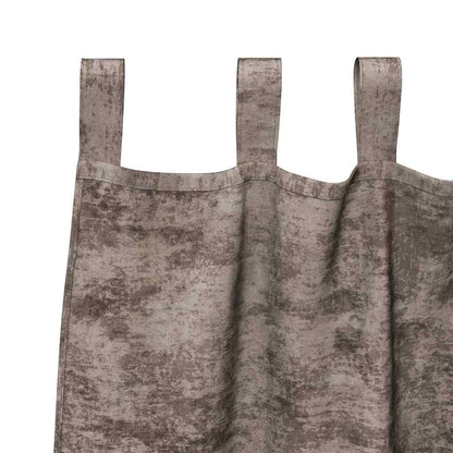 Vorhang mit Vorhängen 2 pcs Cappuccino 245 x 140 cm Samt