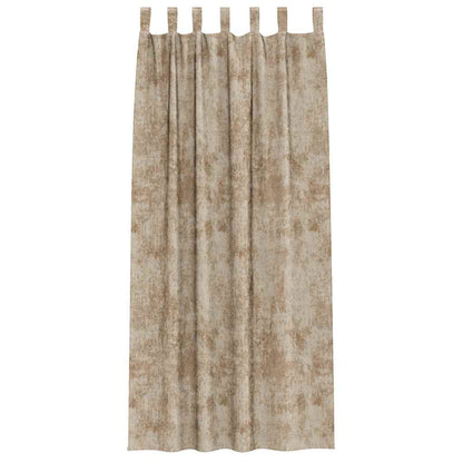 Vorhang mit Vorhängen 2 pcs Champagner 245 x 140 cm Samt