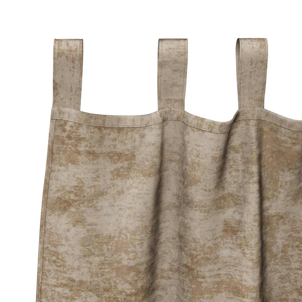 Vorhang mit Vorhängen 2 pcs Champagner 260 x 140 cm Samt