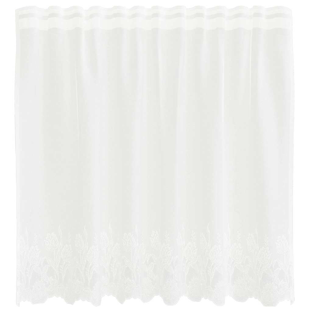 Vorhänge mit Vorhängen Floral Weiß 150 x 100 cm Polyester