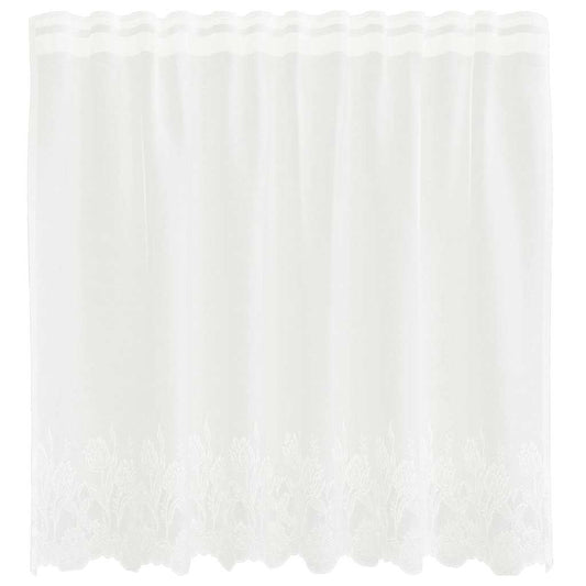 Vorhänge mit Vorhängen Floral Weiß 150 x 120 cm Polyester