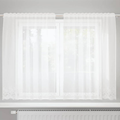 Vorhänge mit Vorhängen Weiß 150 x 140 cm Polyester