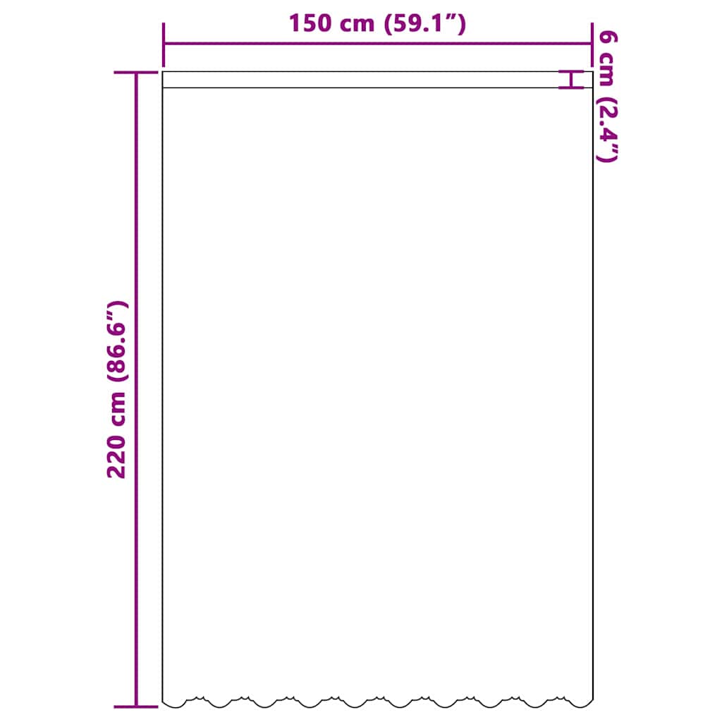 Vorhänge mit Vorhängen Weiß 150 x 220 cm Polyester