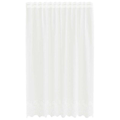 Spitzenvorhang mit Vorhängen Weiß 150 x 240 cm Polyester