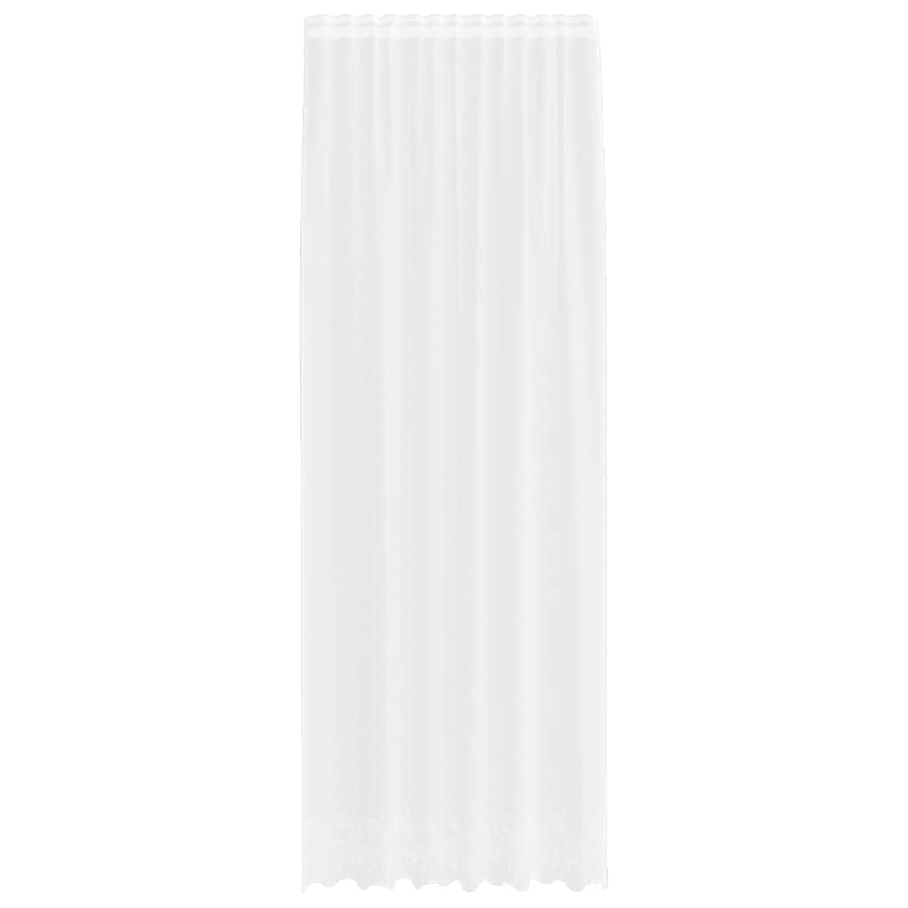 Vorhänge mit Vorhängen Floral Weiß Polyester
