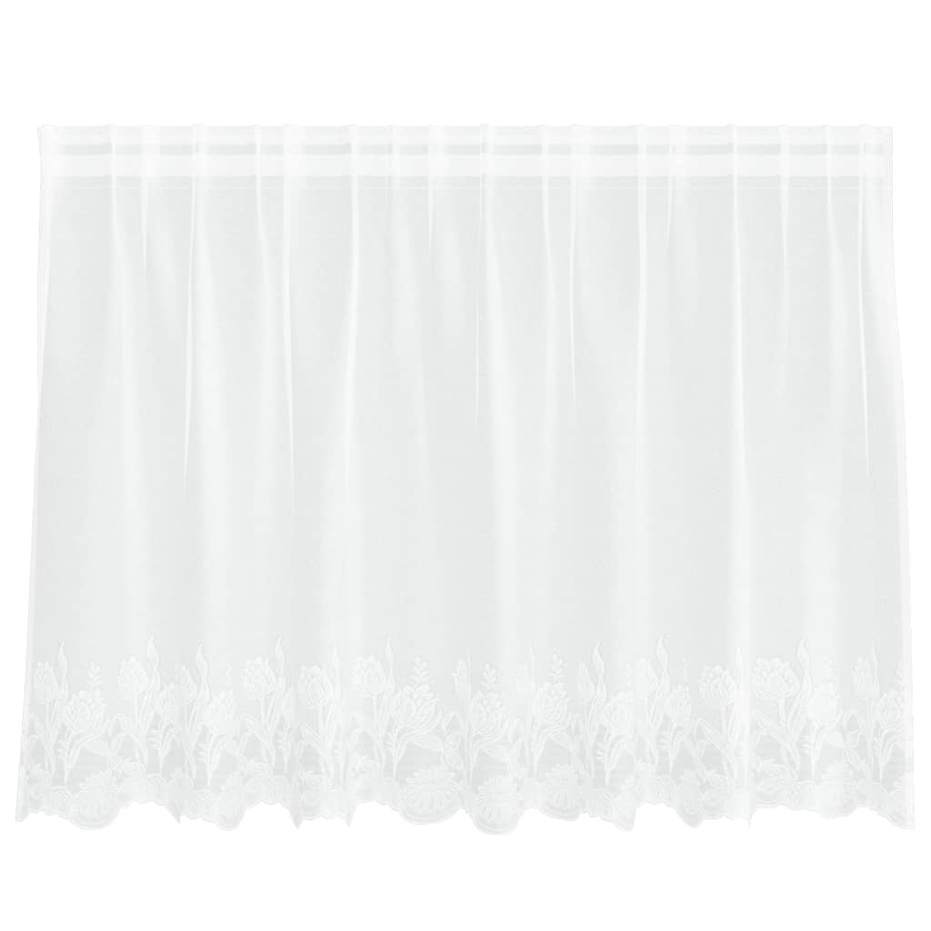 Vorhänge mit Vorhängen Floral Weiß 200 x 100 cm Polyester