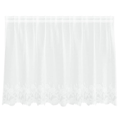 Vorhänge mit Vorhängen Floral Weiß 200 x 100 cm Polyester