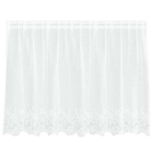 Vorhänge mit Vorhängen Floral Weiß 200 x 100 cm Polyester