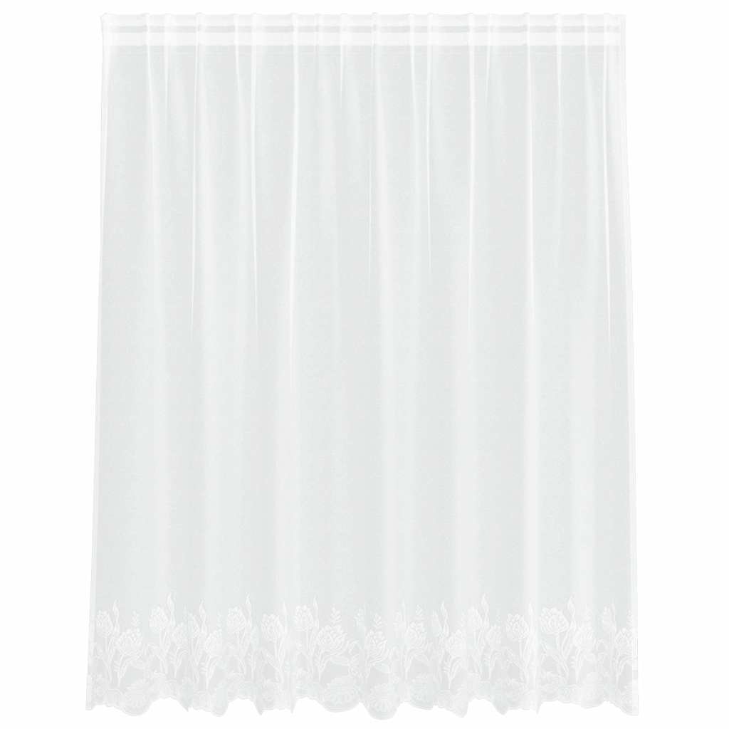 Vorhänge mit Vorhängen Floral Weiß 200 x 140 cm Polyester
