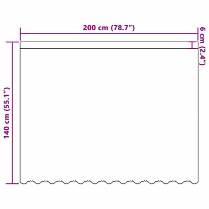 Vorhänge mit Vorhängen Floral Weiß 200 x 140 cm Polyester