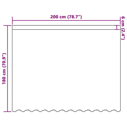 Vorhänge mit Vorhängen Weiß 200x180cm Polyester