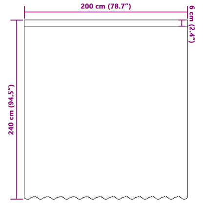 Vorhänge mit Vorhängen Floral Weiß 200 x 240 cm Polyester