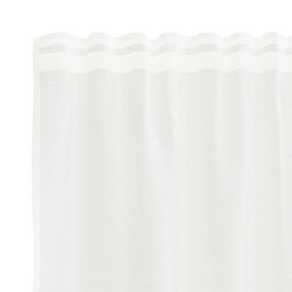Vorhänge mit Vorhängen Floral Weiß 300 x 240 cm Polyester