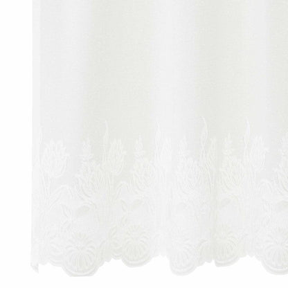 Vorhänge mit Vorhängen Floral Weiß 300 x 240 cm Polyester