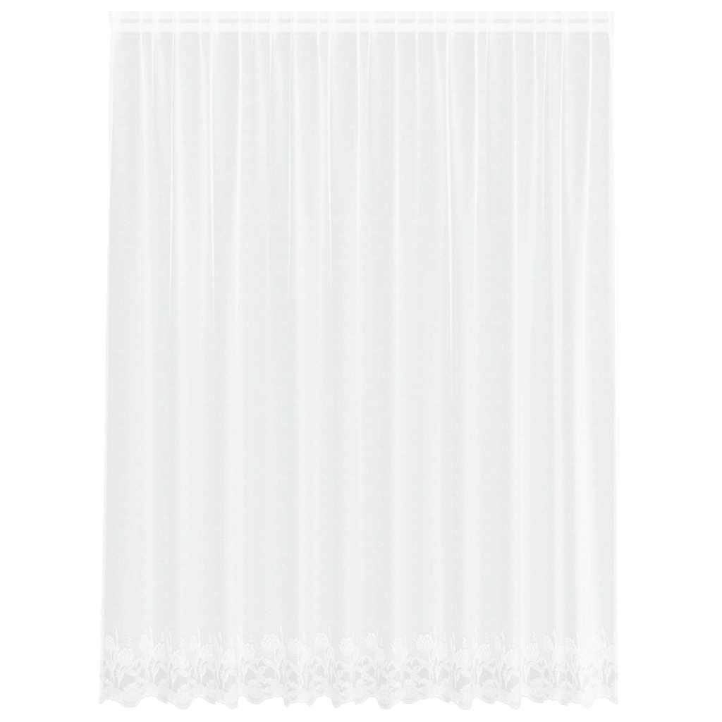 Vorhänge mit Vorhängen Floral Weiß 300 x 240 cm Polyester