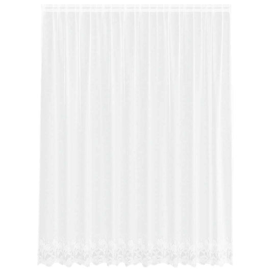 Vorhänge mit Vorhängen Floral Weiß 300 x 240 cm Polyester
