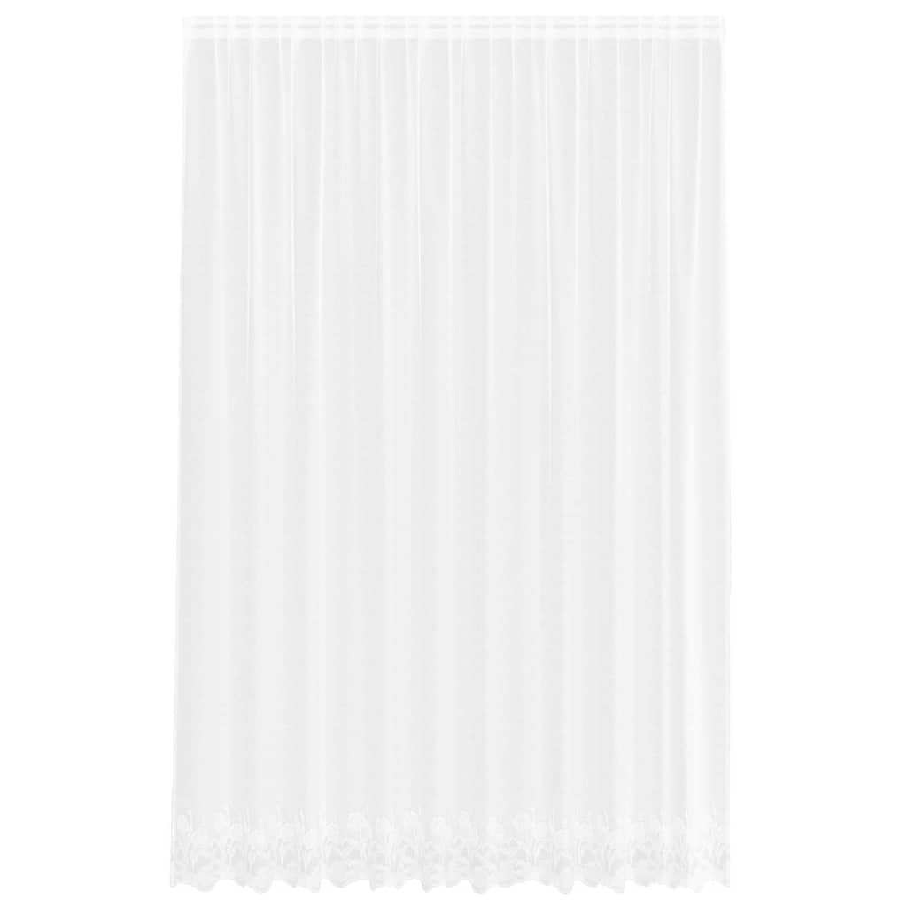 Vorhänge mit Vorhängen Floral Weiß 300 x 300 cm Polyester