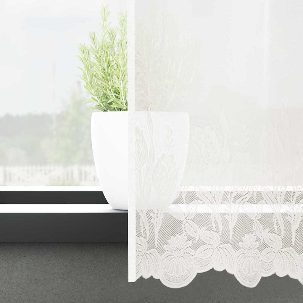 Vorhänge mit Vorhängen Weiß 400x120cm Polyester