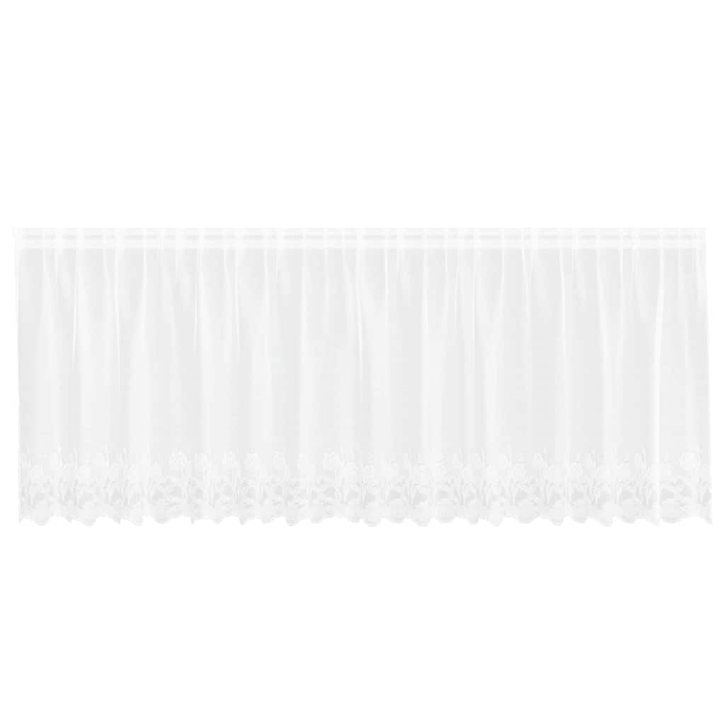 Vorhänge mit Vorhängen Floral Weiß 400 x 120 cm Polyester