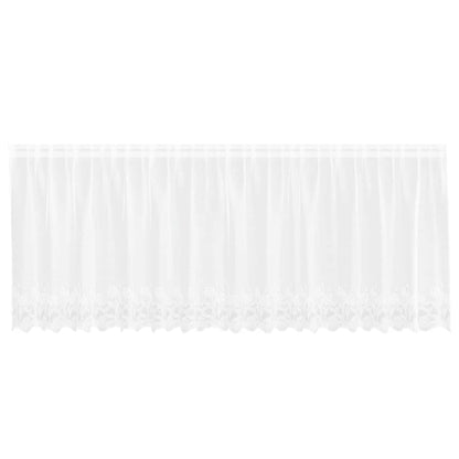 Vorhänge mit Vorhängen Floral Weiß 400 x 120 cm Polyester