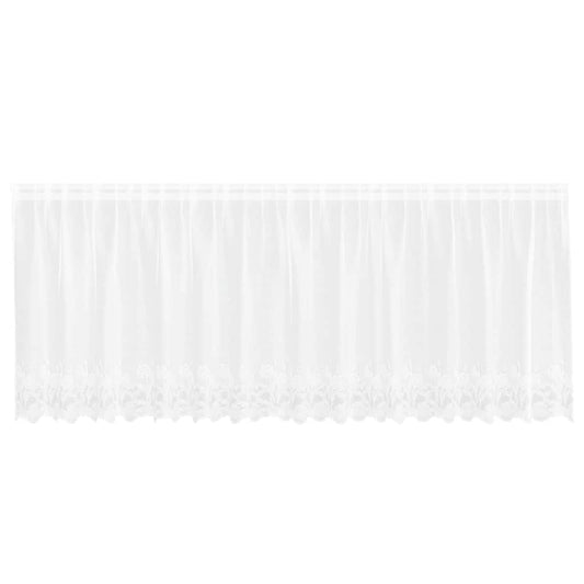 Vorhänge mit Vorhängen Floral Weiß 400 x 120 cm Polyester