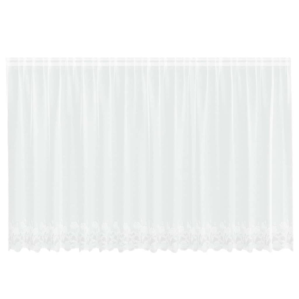 Vorhänge mit Vorhängen Floral Weiß 400 x 180 cm Polyester