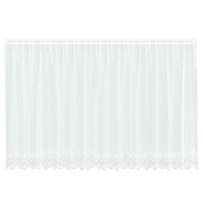 Vorhänge mit Vorhängen Floral Weiß 400 x 180 cm Polyester