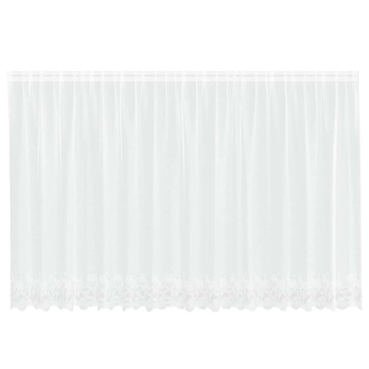 Vorhänge mit Vorhängen Floral Weiß 400 x 180 cm Polyester