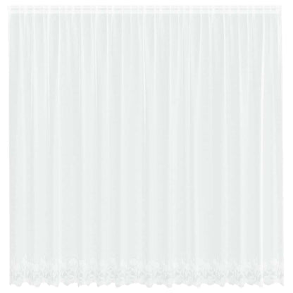 Vorhänge mit Vorhängen Floral Weiß 400 x 220 cm Polyester